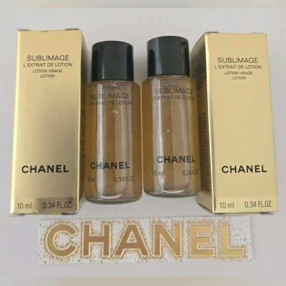 2xCHANEL SUBLIMAGE L'EXTRAIT DE LOTION each 10ml/0.34oz Lotion Visage New - Picture 8 of 8